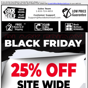 BLACK FRIDAY ➡️ 25% OFF Site Wide + Apparel & Footwear DEALS AT OUR COST!