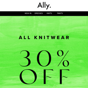 The Knit List | Take 30% OFF All Knitwear 🧵