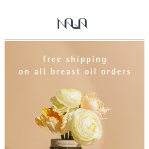 free shipping on all breast oil orders 🤎