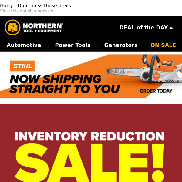 Inventory Reduction Sale | Save up to 85%