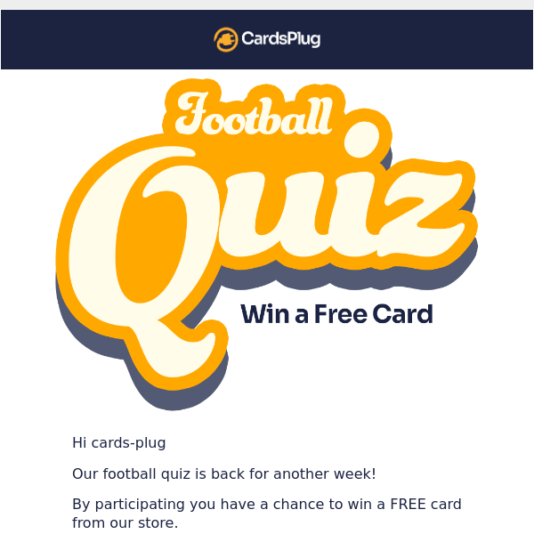 Football Quiz is back!
