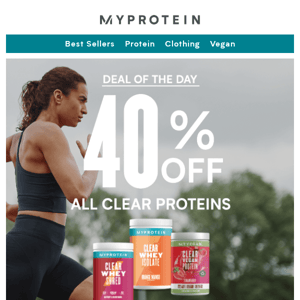 40% Off Clear Protein