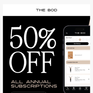 [50% OFF] A Year Of The Bod For Only $99.99!