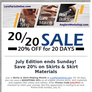 July 20/20 SALE ends soon