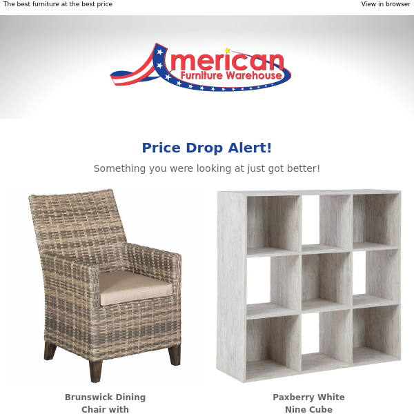 Price Drop Alert: Brunswick Dining Chair with cushion has a new, lower price.