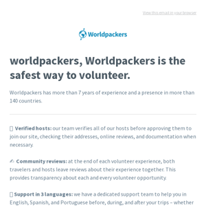 Why is volunteering with Worldpackers safer? 🔒