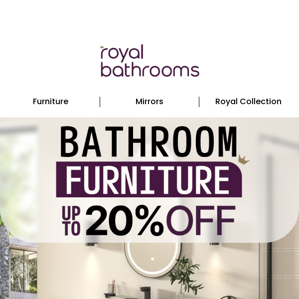 Bathroom Furniture Sale | Enjoy Up To 20% Off ⚡