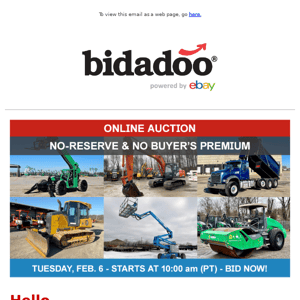 No-Reserve Online Auction Tomorrow - Plenty of Rental Return Construction Equipment and Trucks - No Buyer's Premium - Bid Now