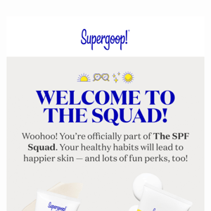 You’re in! Welcome to the SPF Squad 🙌