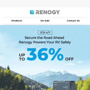 Rev Up Your RV Adventure with Renogy's March Sale!