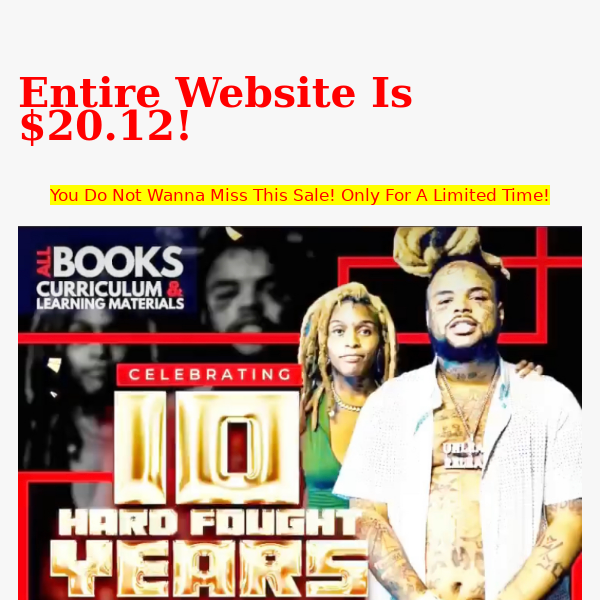 Entire Website $20.12