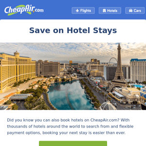 Hotel Stays from $59+