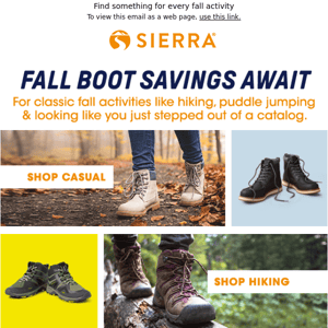 The savings & boots are waiting