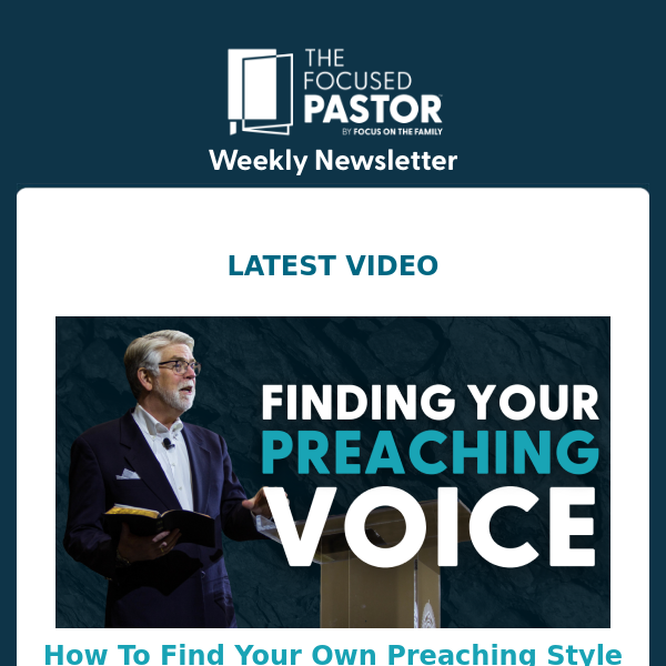 How To Find Your Own Preaching Style