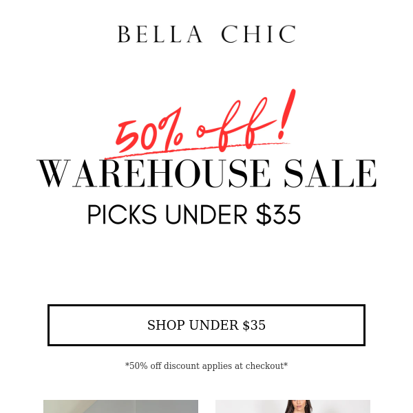 Warehouse Sale Picks UNDER $35