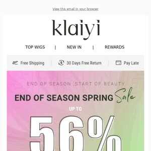 Spring Offer is Coming to an End