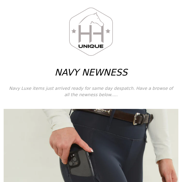 Navy LUXE has Arrived!  💙 💭 In NEW Leggings & Tudor Navy Shirts....