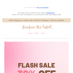 FLASH SALE ⚡️ 30% OFF - ON NOW!