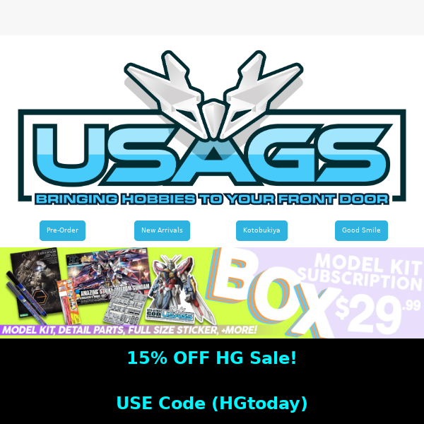 🔥 15% OFF HG Sale! Today!