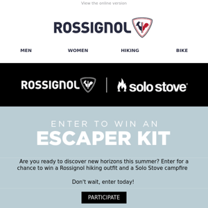 Enter to win a Rossignol X Solo Stove escaper kit