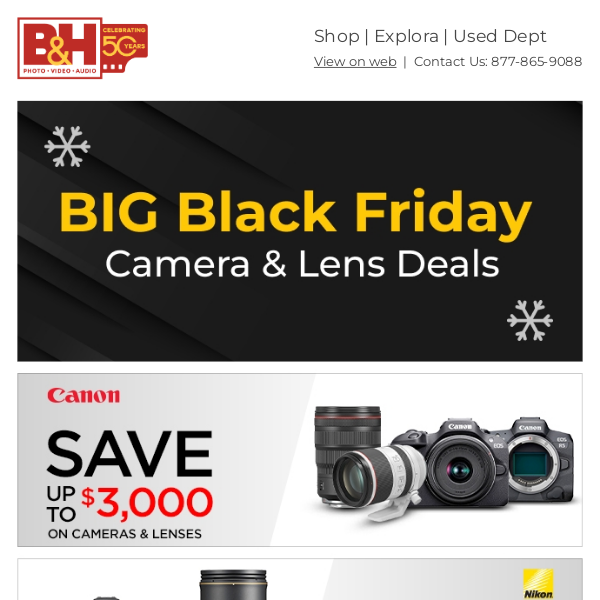 📸 Black Friday Pricing on Cameras & Lenses are Live Now!