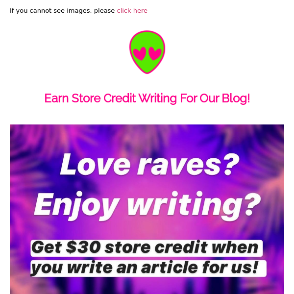 Write For Us - Earn $30 Store Credit!