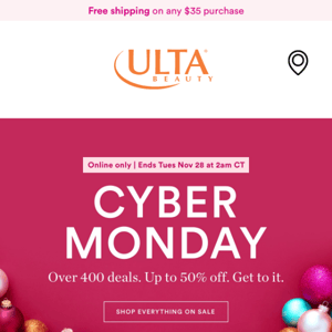 Cyber Monday (up to 50% OFF!) starts now 👏👏👏