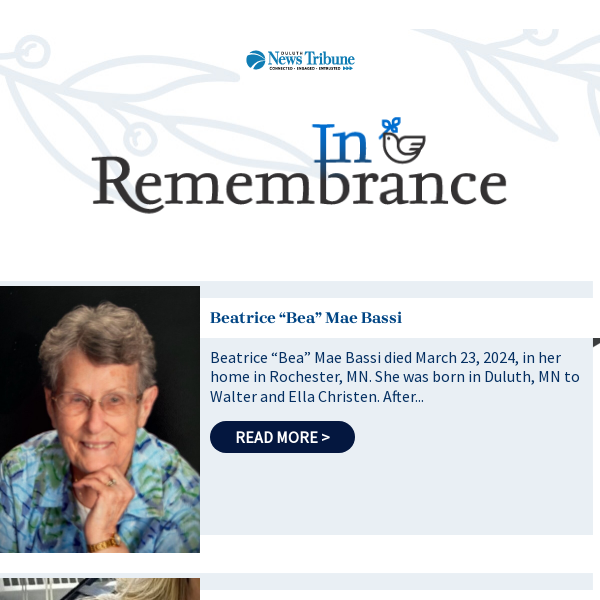 Recent Obituaries for Tuesday, March 26, 2024