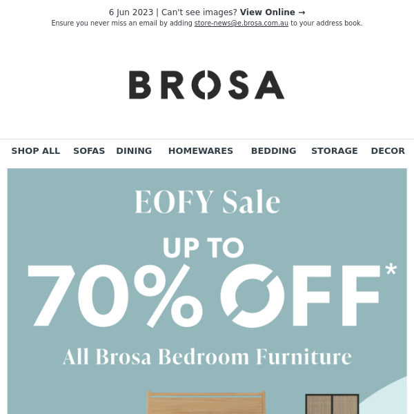 Up to 70% OFF all Brosa Bedroom Furniture - Low Prices for High Quality Furniture