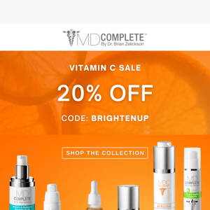 20% off the entire Vitamin C collection 🍊