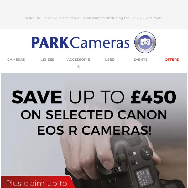 Save up to £450 on selected Canon EOS R cameras!