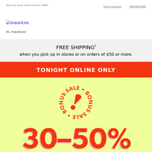 TONIGHT only: AHH-mazing 30% - 50% off deals!!