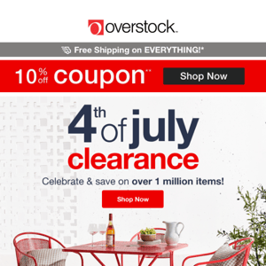 Overstock clearance sale: Save up to 73% off home essentials