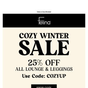 Cozy Up with our Cozy Winter Sale 🥶