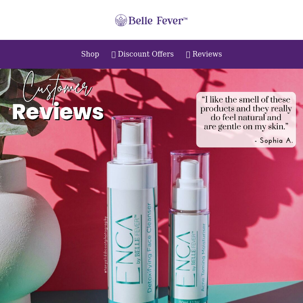 Belle Fever Jewellery, here’s what Chloe had to say about Enca Skincare 😱