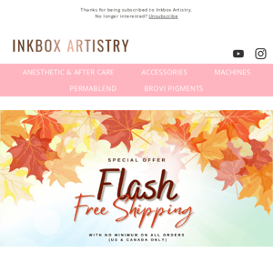 Inkbox Artistry Insider: FLASH FREE SHIPPING FRIDAY 11/4