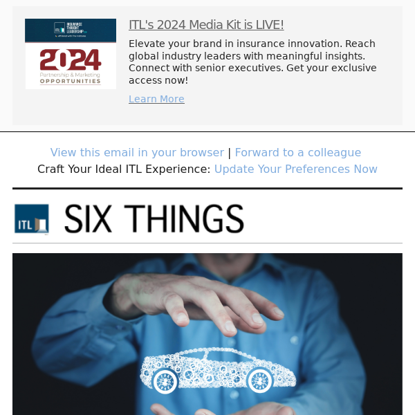 Maybe OEMs Aren't Such a Threat to Auto Insurers. Plus: 2024 Outlook for AI in Insurance and AI at the Center of CL-AI-MS.