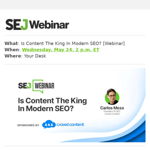[Webinar] Is content still king in modern SEO?