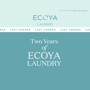 LAST CHANCE: 20% off ECOYA Laundry ends tonight 🧺