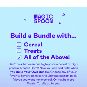 Cereal & Treats in one custom bundle! 💫