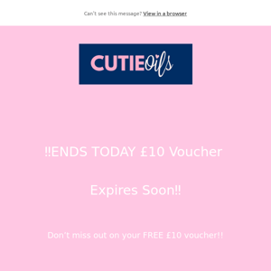 ‼️ENDS TODAY £10 Voucher Expires Soon‼️