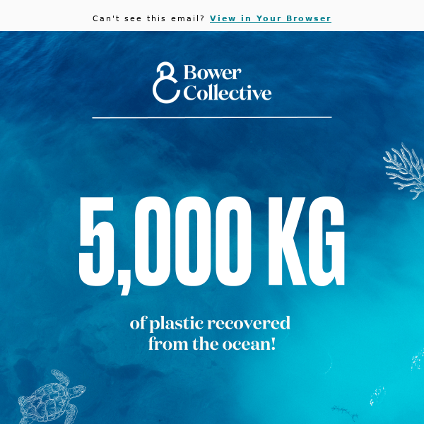 5,000 kg of plastic removed from the ocean 🌊