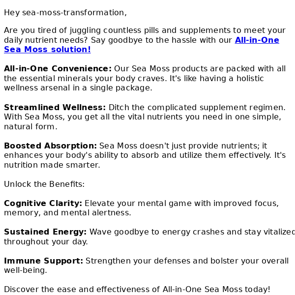 Sea Moss Transformation Simplify Your Wellness Routine