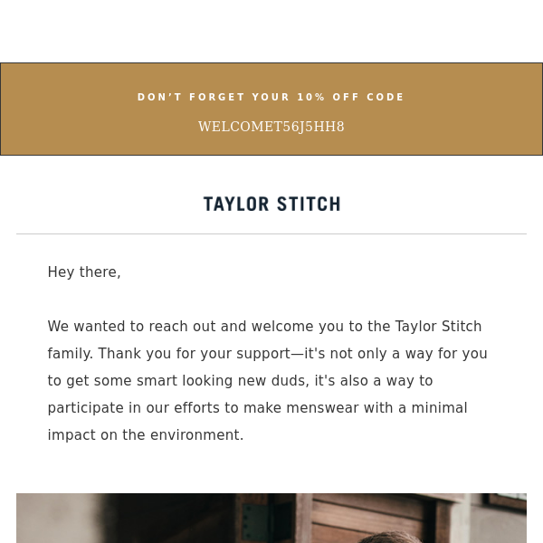 Our Commitment to Responsibility - Taylor Stitch
