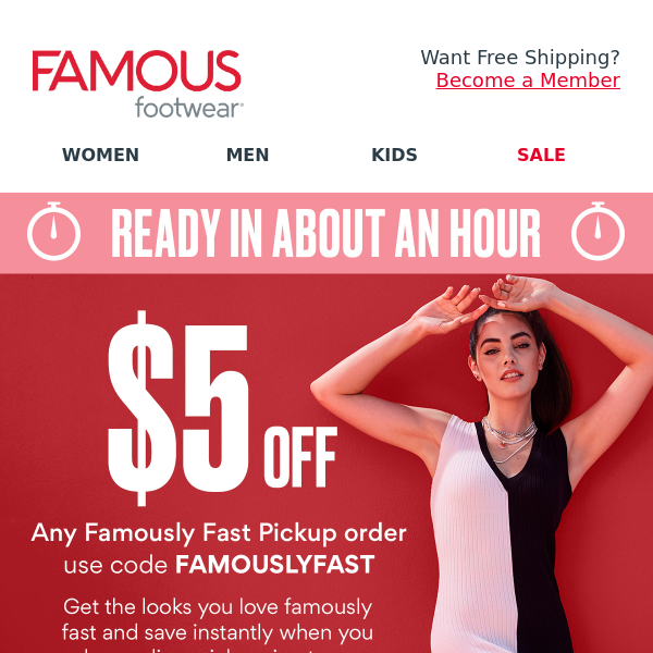 Famous footwear free store shipping