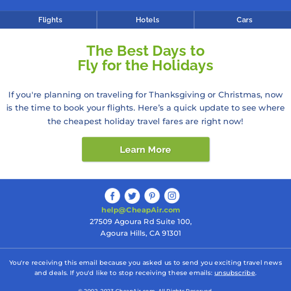 Book Now: These are the Cheapest Days to Travel for the Holidays