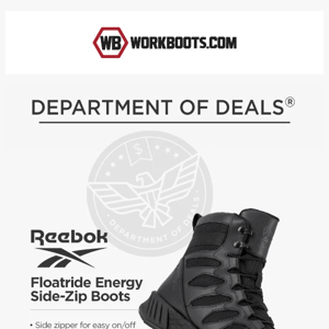 DOD: $69.99 Reebok boots available NOW! ➡