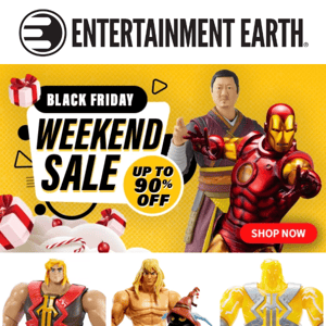90% Off Action Figures, Pop!s, Statues, and More!