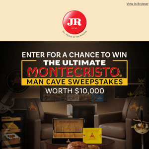 Not much time left! 😎 💰 Enter now to win a $10,000 Montecristo Man Cave! 