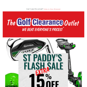 🍀 St Paddy's FLASH SALE ⚡ Extra 15% OFF SITEWIDE